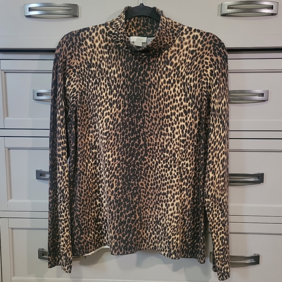 Chico's Sweaters - Chico's turtle neck animal print sweter